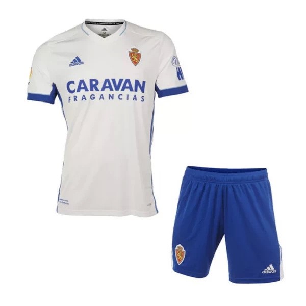 Maillot Football Real Zaragoza Domicile Enfant 2020-21 Blanc Bleu